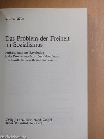 Das Problem der Freiheit im Sozialismus