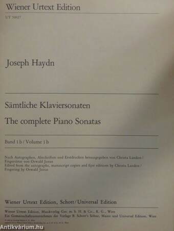 Sämtliche Klaviersonaten 1 b/The complete Piano Sonatas 1 b