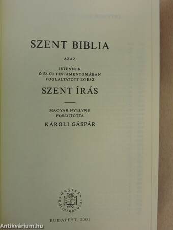 Szent Biblia