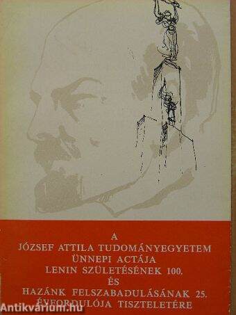 A József Attila Tudományegyetem ünnepi actája