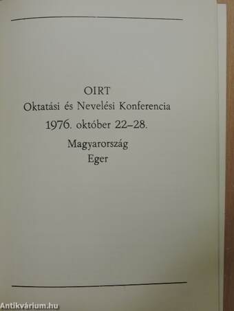 OIRT Oktatási és Nevelési Konferencia