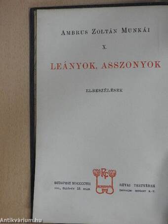 Leányok, asszonyok