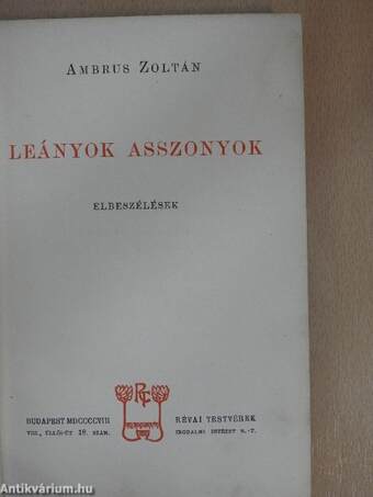 Leányok, asszonyok