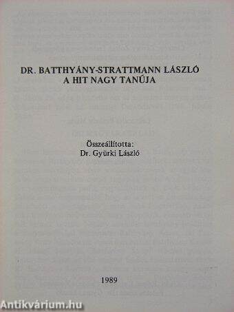Dr. Batthyány-Strattmann László