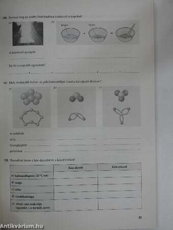 Kémia feladatsorozatok általános iskolásoknak 8. osztály