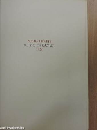 Nobelpreis für Literatur 1970