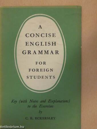 A Concise English Grammar for Foreign Students