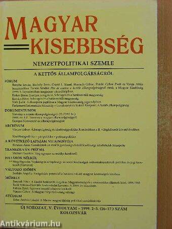 Magyar Kisebbség 1999/2-3.
