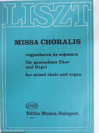 Missa choralis vegyeskarra és orgonára