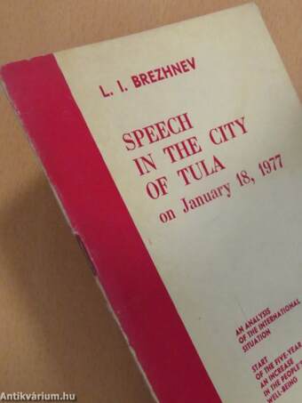 Speech in the city of Tula on January 18, 1977