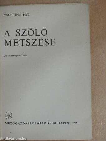 A szőlő metszése