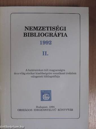 Nemzetiségi Bibliográfia 1992 II.