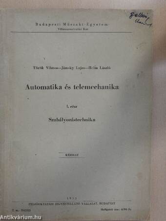 Automatika és telemechanika I.