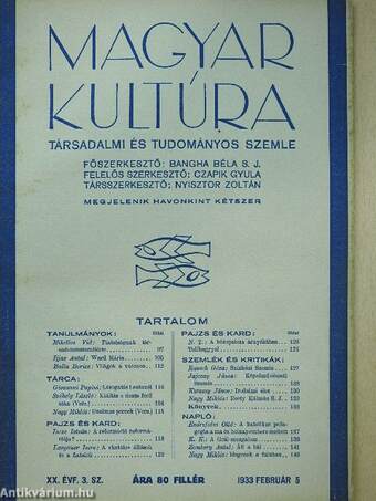 Magyar Kultúra 1933. február 5.