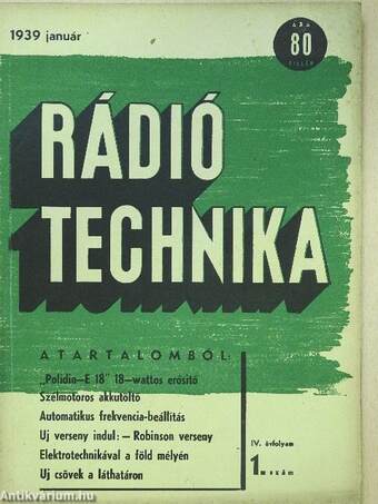 Rádió Technika 1939. január