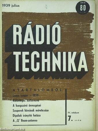 Rádió Technika 1939. július