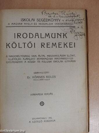 Irodalmunk költői remekei