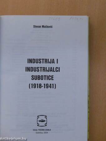 Industrija I Industrijalci Subotice (1918-1941)