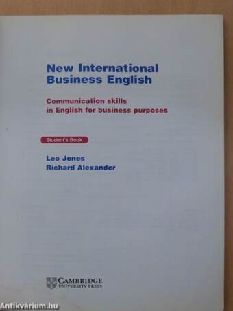 New International Business English - Student's Book