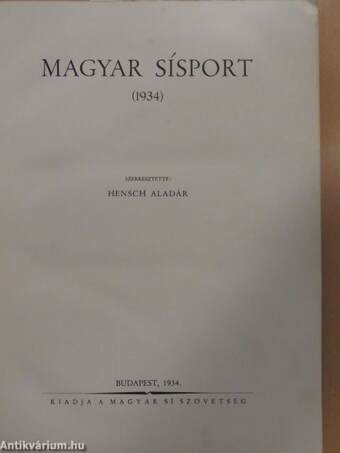 Magyar sísport 1934. II. (rossz állapotú)