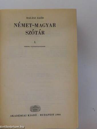 Német-magyar szótár I-II.