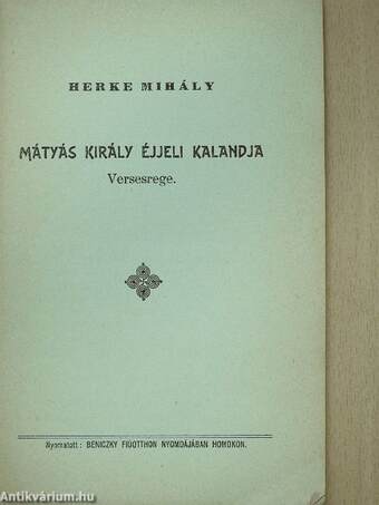 Mátyás király éjjeli kalandja