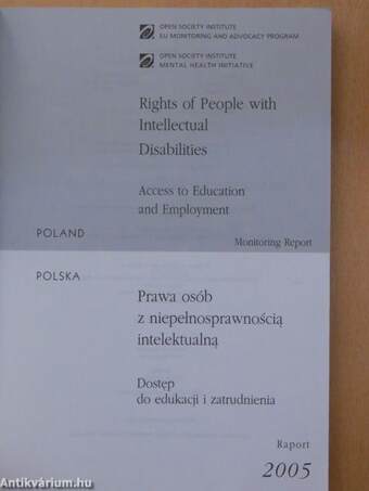 Rights of People with Intellectual Disabilities/Prawa osób z niepelnosprawnoscia intelektualna