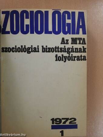 Szociológia 1972/1-4.