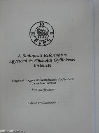 A Budapesti Református Egyetemi és Főiskolai Gyülekezet története