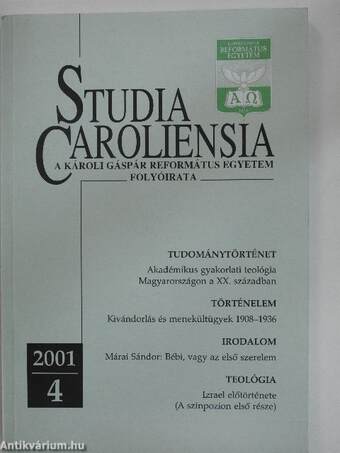 Studia Caroliensia 2001/4.