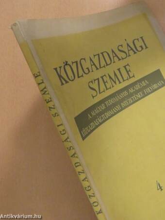 Közgazdasági Szemle 1962. április