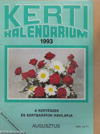 Kerti Kalendárium 1993. augusztus