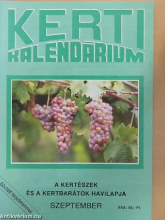 Kerti Kalendárium 1992. szeptember