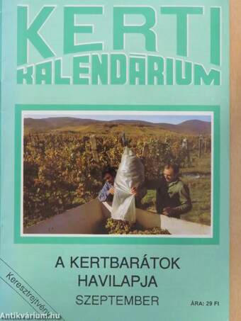 Kerti Kalendárium 1991. szeptember