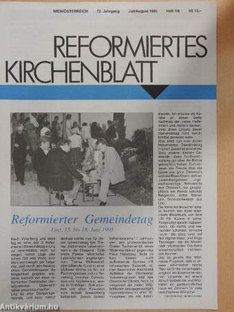 Reformiertes kirchenblatt Juli/August 1995