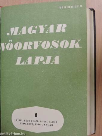 Magyar Nőorvosok Lapja 1979-1980. január-december