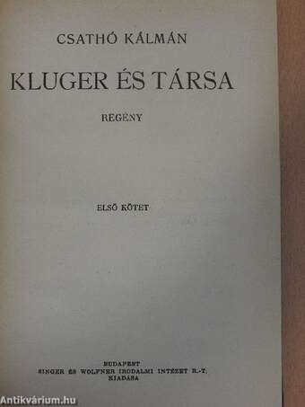 Kluger és társa I-II.