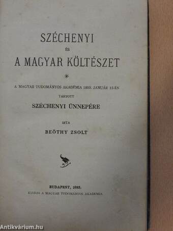 Széchenyi és a magyar költészet 