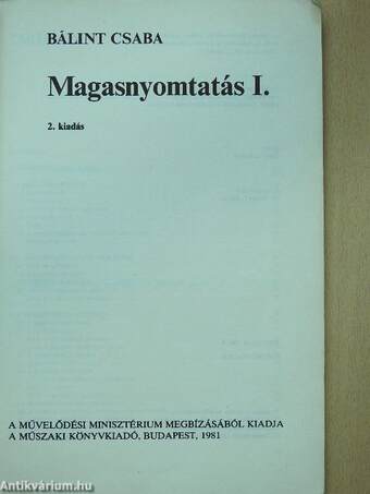 Magasnyomtatás I.