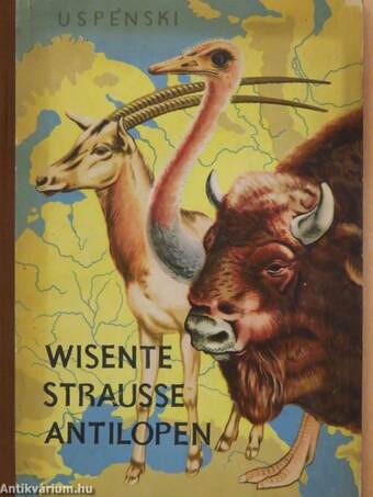 Wisente strausse antilopen