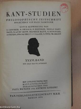 Kant-Studien 1931/1-2.