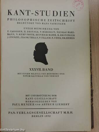 Kant-Studien 1932/1-2.