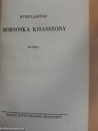 Borsoska kisasszony