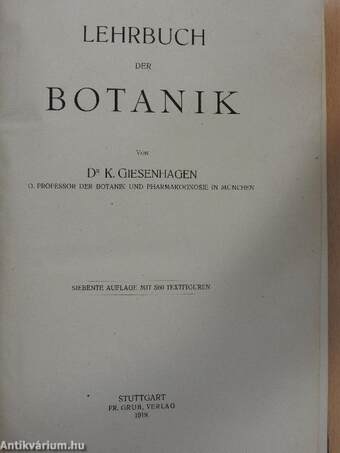 Lehrbuch der Botanik