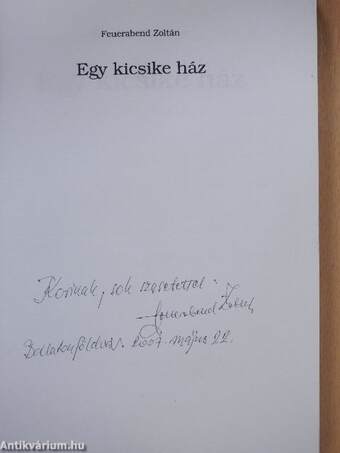 Egy kicsike ház (dedikált példány)