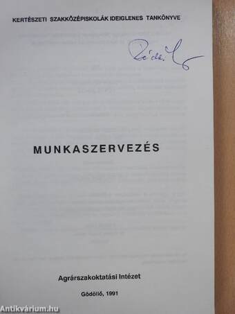 Munkaszervezés (aláírt példány)