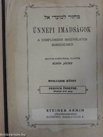 Ünnepi imádságok VIII.