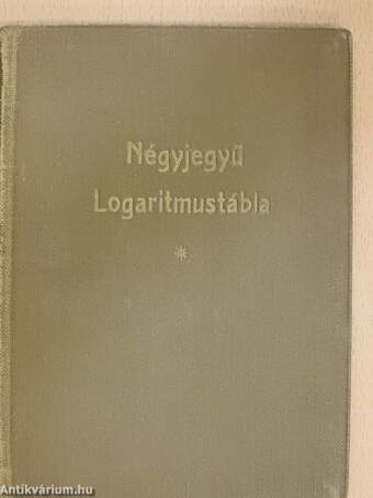 Négyjegyű logaritmustábla