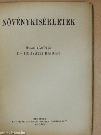 Növénykisérletek