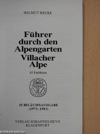 Führer durch den Alpengarten Villacher Alpe